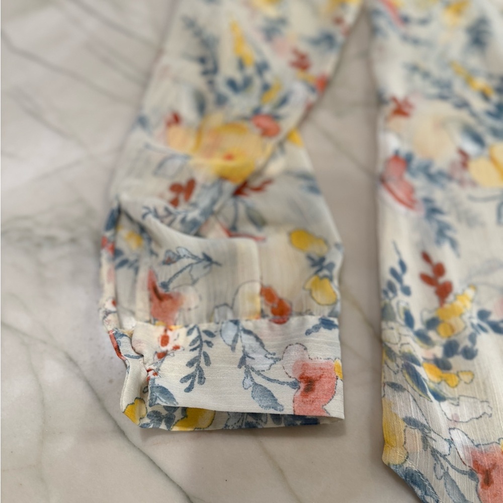 Kut from the Kloth Jasmine sheer floral blouse Sz S - Picture 11 of 12